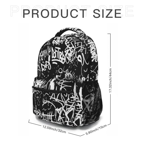 Fhsuisn Funny Graffiti Art Backpack, Laptop Backpack With Multiple Pockets For Adult Hiking Travel Work 17 Inch thumb #6