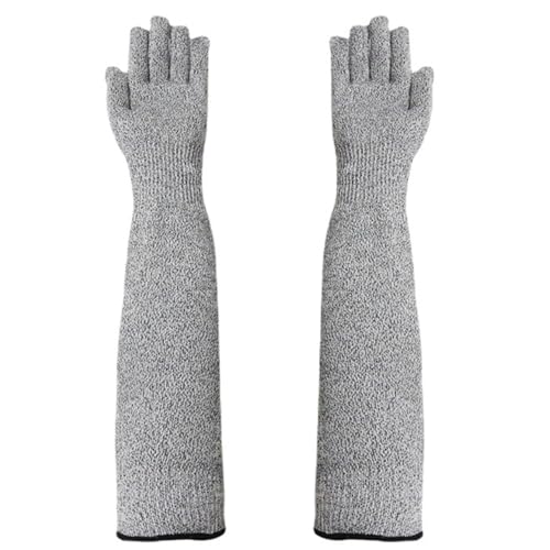 Mangas anti-cortadas, guantes anti-corte, protectores de manga larga para guantes de manga de protección de la muñeca del antebrazo, guantes de manga anti-corte, protectores de protección de brazos l