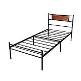 LoLado Metal Platform Bed Frame Narrow Twin Size with Wood Headboard,No Box Spring Required,Mattress...
