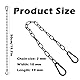 Edelstahl Ketten,Starke Verlängerungskette,Stahlkette Ketten,50cm Kette Schwarz,Edelstahl Ketten mit Karabiner,Für Zauntore, Käfigtore Für Haustiere, Gartentore (schwarz)(2 Stück)