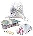 SweetHoney HoneyBag Zaino Set Asilo in Tela Per Vestiti Bambini Porta Panni Sporchi Puliti Sacca Zainetto Igienica Impermeabile Coulisse Nome Materna (Bianco)