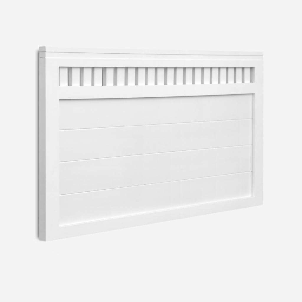 Muebles Cabecero de Madera Bora (Flotante), para Pared. para Camas de 135 | Cabezal Madera Pino | Dormitorio Matrimonio (Blanco, Cama 135 (145 cm))