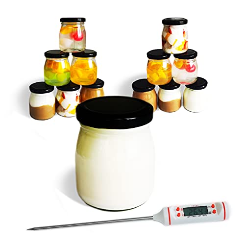 Pot de Yaourt en Verre avec Couvercle en Fer -
