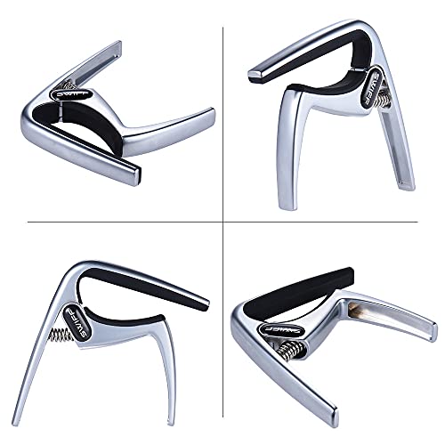 EURYTKS Accessoires d’instruments de Musique Pince de Capo de Guitare à Clip à Changement Rapide à Une Main en Alliage… - Les Beatles, Paul McCartney, John Lennon, RIngo Starr, George Harrison EURYTKS Accessoires d'instruments de Musique Pince de Capo de Guitare à Clip à Changement Rapide à Une Main en Alliage… – Image 4