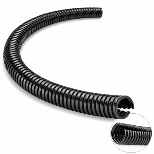 BMF DIRECT Corrugated Wire Tube Cable Protection Pipe Split Flexible Car Tubing/Trunking (Inner Ø12mm 2 Metres)