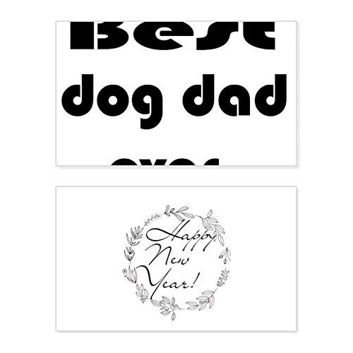 Tarjeta conmemorativa con texto Best Dog Dad Ever Festival de estilo coleccionable