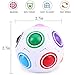 AMENON Puzzle Toys Magic Rainbow Stress Ball Fidget Ball Cube Puzzle Color Shift Puzzle Ball Fidget Toy Autism Toys Stress Reliever Brain Teaser Anxiety Toys for Kids and Adults Set of 3