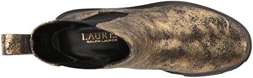 Lauren Ralph Lauren Women's Corinne Bootie Fashion Boot, Black/Bronze, 7 | Image 4