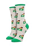 Socksmith Women's Dumpster Fire Crew Socks, Heather Grey