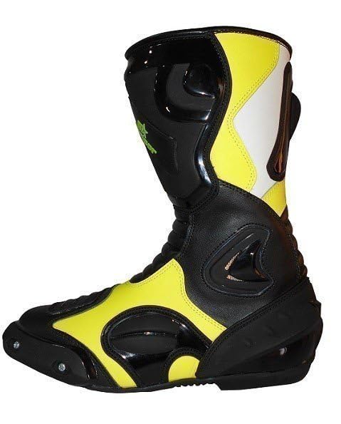 Botas supermotard MTR amarillo flúor con suela antideslizante