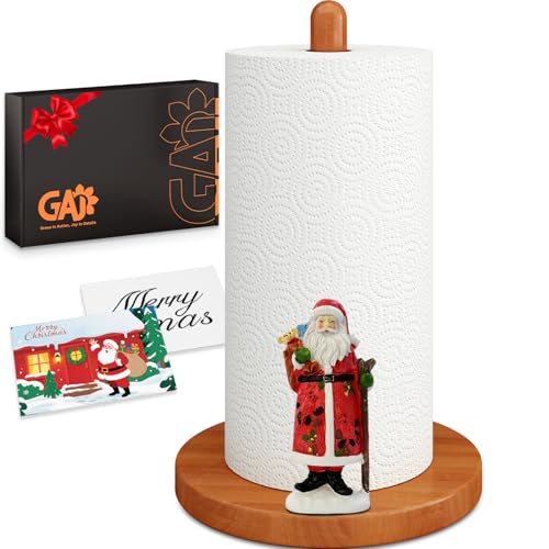 GAJ Christmas Decorations Paper Towel Holder Countertop, Cute San...