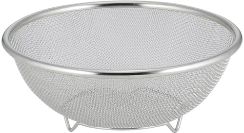 下村企販 ザル 足付き 19cm 【日本製】 食洗機対応 ステンレス におい移りしにくい 衛生的 脚付き 食材の小分け 水切り 錆びにくい 長持ち ザ・職人 燕三条 19967