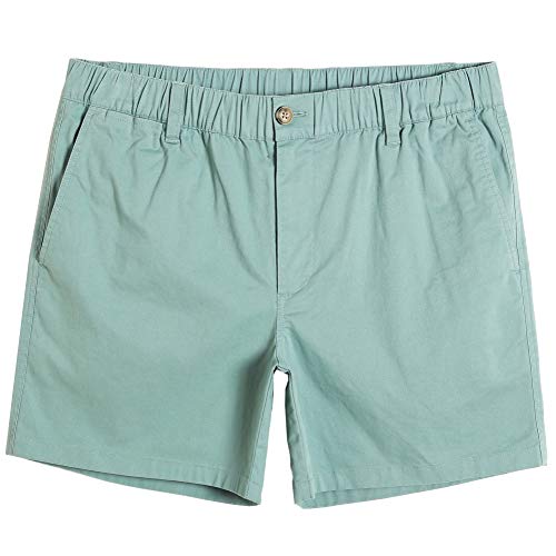 maamgic Men's Classic-fit 5.5' Cotton Casual Shorts Elastic Waistband with Multi-Pocket Daily Wear...