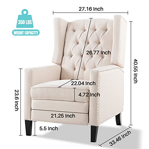Sillón moderno reclinable blanco miniatura 2