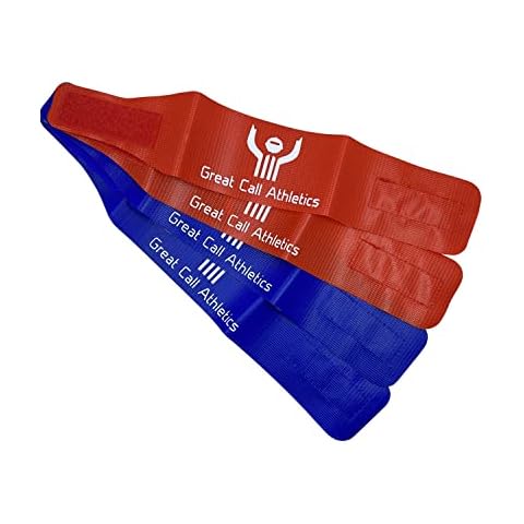 Great Call Athletics | Wrestling Ankle Bands | 2 Red & 2 Blue Set | Premium Tournament & Dual Meet Anklets | Coach | Referee | Official Cover