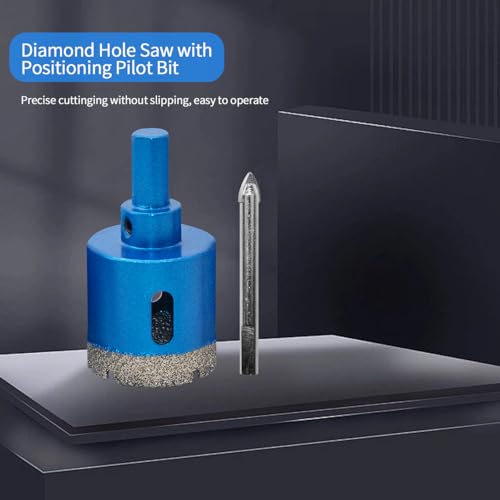 Teronbeta Diamond Hole Saw 35mm with Pilot Center Drill Bit, Vacuum Brazed Diamond Core Hole Cutter for Tile, Porcelain, Glass, Ceramic, Marble 5 Teronbeta Diamond Hole Saw 35mm with Pilot Center Drill Bit, Vacuum Brazed Diamond Core Hole Cutter for Tile, Porcelain, Glass, Ceramic, Marble - Image 5