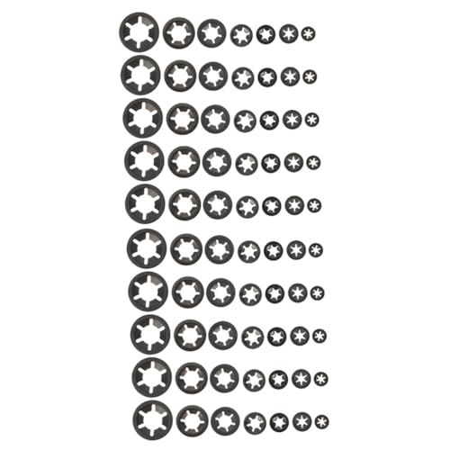 OSOLADY 2sets Bearing Locking Ring Washers Washers Carbon Steel Locking Kit 210pcs*2