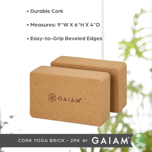 Image of Gaiam Yoga Block - Supportive Latex-Free Eva Foam - Soft Non-Slip Surface with Beveled Edges for Yoga, Pilates, Meditation