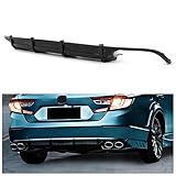 KUAFU Rear Diffuser Compatible with 2018-2021 Honda Accord All Models Rear Bumper Diffuser Lip Cover Trim Spoiler Splitter Kit Corner Apron Spats PP Plastic Gloss Black