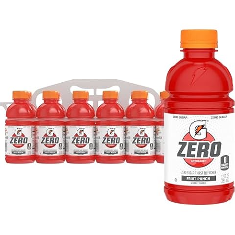 Gatorade Zero Sports Drink, Fruit Punch, 12oz Bottles (12 Pack) Cover