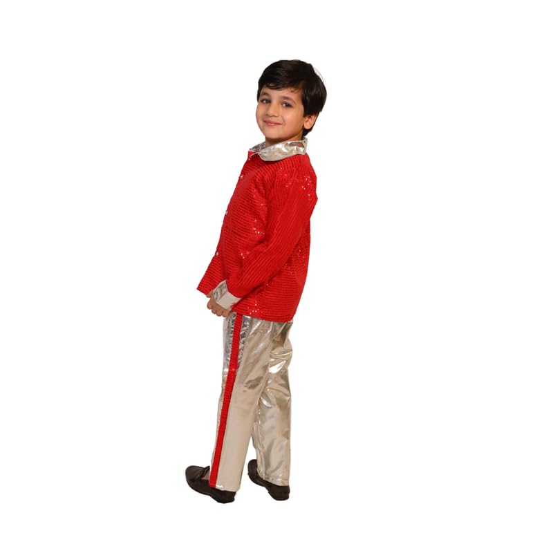 Image of Kaku Fancy Dresses Western Disco Outfit for Kids Sequin Shirt with Shining Pants for Annual Day Programme