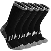 Wamicu 5 Paires Chaussettes Chaudes Hiver Homme, Thermiques Randonnée Épaisses en Éponge, Chaussettes de Sport d'extérieur pour Homme Taille 39-45