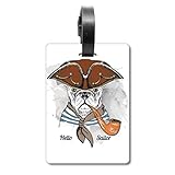 Hunde-Kleidungsmarke mit Aquarell-Illustration, Reisegepäck-Tasche, für Tourister