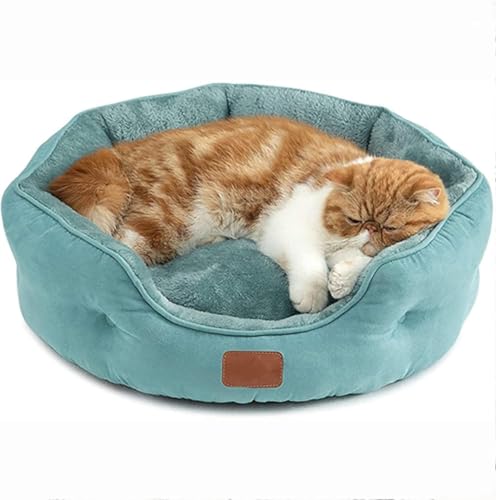 ペットベッド、ドーナツ型犬猫用ベッド、超ソフトな落ち着いたペットソファベッド、滑り止め付き、丸い猫と犬用ベッド、小型、中型、大型の犬と猫用 (70x70x20cm,D)