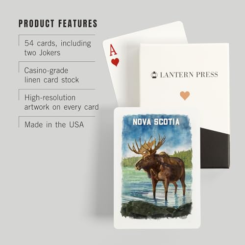 Lantern Press Naipes Poker 52 Cartas Acuarela miniatura 3