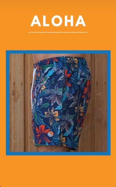 Aloha Men's Swim Trunks – 100% Polyester, Quick-Drying, Lightweight, Durable Beachwear for Pool & Surf Activities2