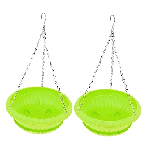 SUPVOX Decorative Indoor/Outdoor Hanging Plant Bracket 2 Pack Resin Plastic Flower Holder