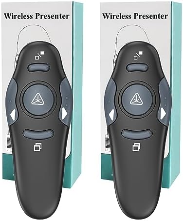 Amazon.com: [2 Packs] Presentation Clicker with Laser Pointer for ...