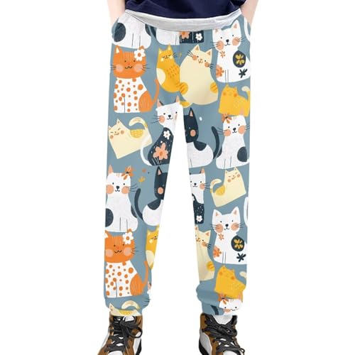 Girls' Joggers Pants High Waisted Sweat Pants Boys Sweatpants with Pockets3