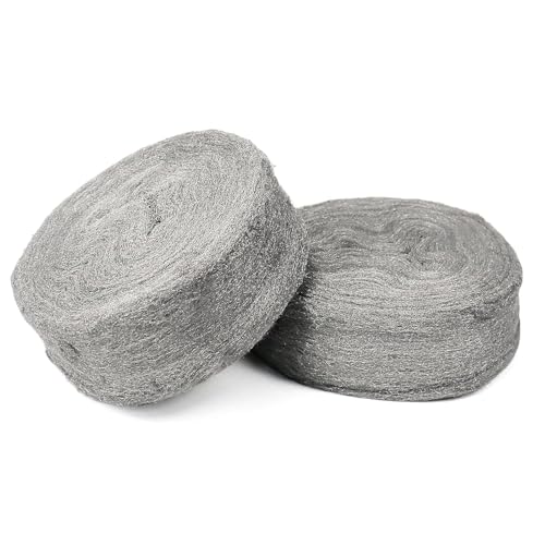 2Pack Stainless Steel Wool 6Meter Steel Wool Fill Fabric Roll Gap Blocker Coarse Wire Hardware Cloth DIY Kit for Holes Wall Garden Kitchen Pipeline in Garage