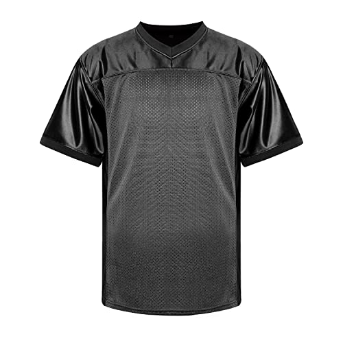 MESOSPERO Herren Fußballtrikot Blank Football Practice Jersey für athletisches Training und tägliche Freizeit, Schwarz, Klein MESOSPERO Herren Fußballtrikot Blank Football Practice Jersey für athletisches Training und tägliche Freizeit, Schwarz, Klein