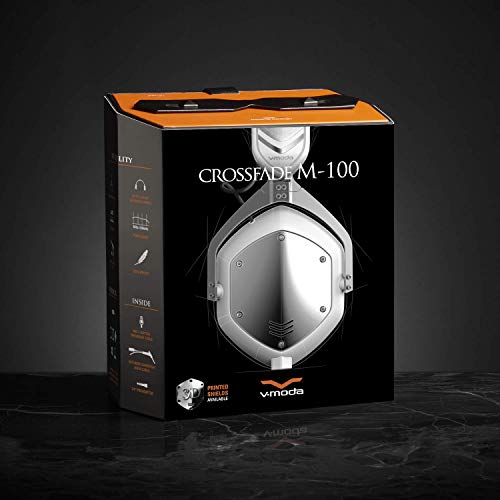 V-Moda Crossfade M-100 Over-Ear Noise-Isolating Metal Headphone (White Silver) #TOP4