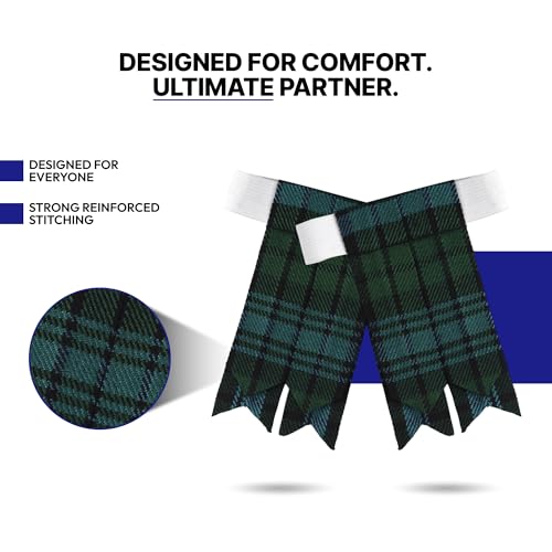 Image of Scottish Tartan Kilt Flashes with Elastic Adjusters