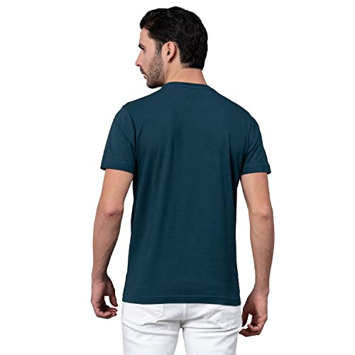 Image of Red Tape Solid Navy Round Neck T-Shirt for Men | Premium Comfort | Versatile Everyday Essential