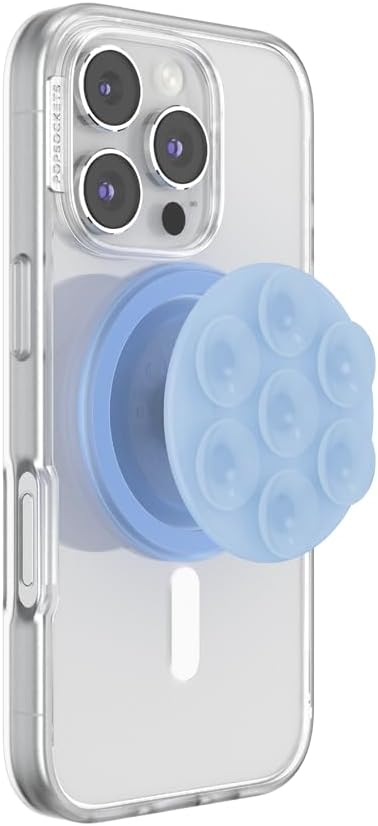 PopSockets Phone Grip for MagSafe, Magnetic Holder, Phone Stand, Suck-Up - Frost