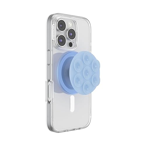 PopSockets Suck-Up™ Suction Grip & Stand, 3-in-1 MagSafe Phone Mount for iPhone, Strong Hold on Mirrors & Glass, Swappable Top, Portable & Reusable - Frost - MagSafe Suck-Up - Frost