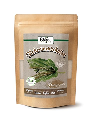Biojoy Cáscara de Psyllium Orgánico (250 g), 99% de pureza, Psyllium Husk (Plantago Ovata)