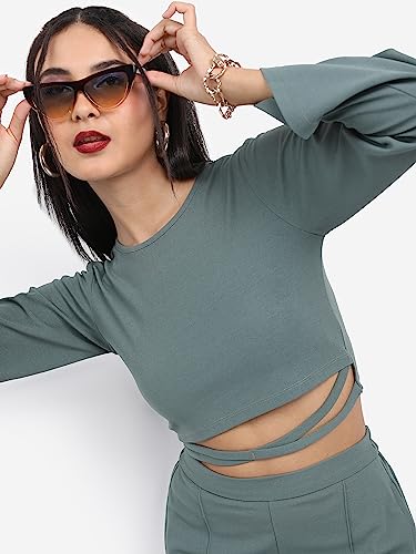 Image of KETCH Women's Polyester Blend Regular Fit Full Sleeve Co-Ord Set