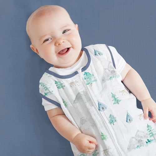 Image of SwaddleDesigns Softest Cotton Muslin Fitted Crib Sheet, Toddler Sheet for Boys & Girls, Fits Standard Crib Mattress (28 x 52 inches), Denim