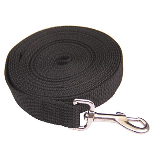 Rope Training Dog Leash Long Recall for Teaching Camping Backyard Outside Big Black