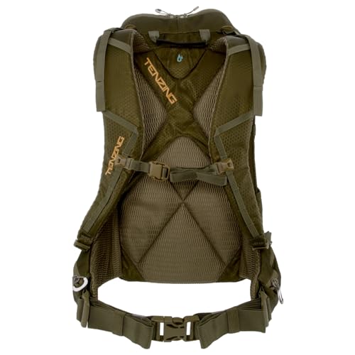 Image of TENZING 2100 Whitetail Day Pack, Olive Green Hydration Bladder Compatible Durable Camo Backpack with 4 Compartments & 15 Organizational Pockets for Hunting Gear and Equipment