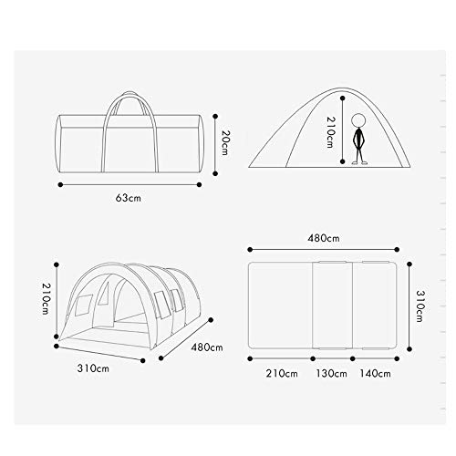 Carpa portátil impermeable para camping 8-10 personas miniatura 2
