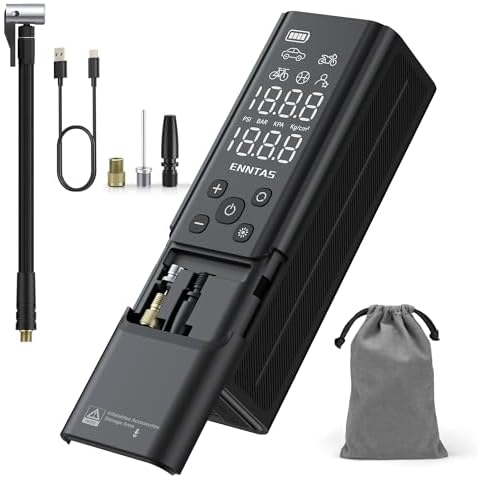 Cordless Tyre Inflator with LED Light Cover