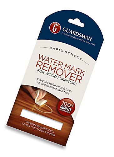 Guardsman Reusable Water Mark Remover Cloth | Wood Cleaner for White Rings & Haze Caused By Moisture and Heat, 1 Count