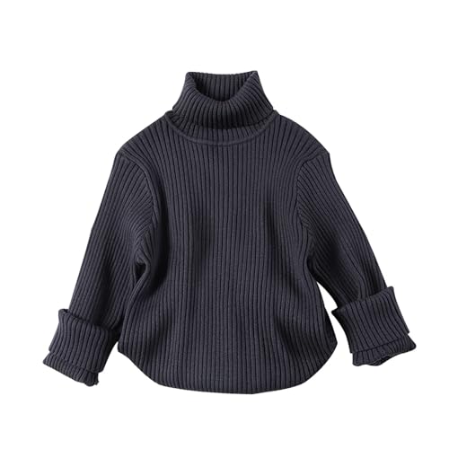 Kids Girls Boys Cable Knit Turtleneck Sweater Solid Chunky Pullover Sweater Toddler Winter Long Sleeve Tops Shirt