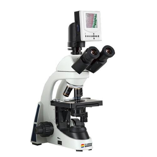 Laxco LMC-BF117-02D1 LMC Series 1000 Binocular Brightfield Compound Microscope, 3MP Digital Camera, 4X/10X/40X/100X Oil Achro Objectives #1